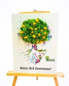 Cadou copacul vietii cu licheni si flori