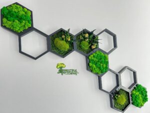 decoratiune hexagonala negru