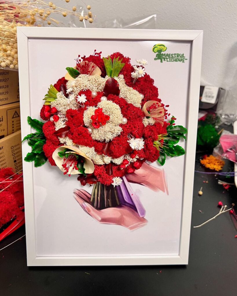 Cadou buchet cu licheni