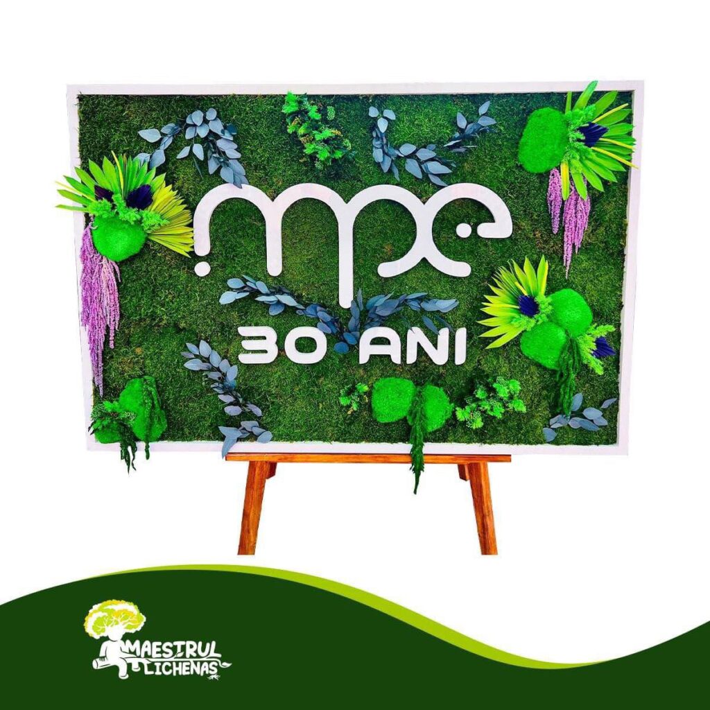 Logo vegetal cu licheni pentru companii